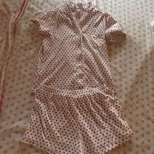 Pink hearts pajama set
